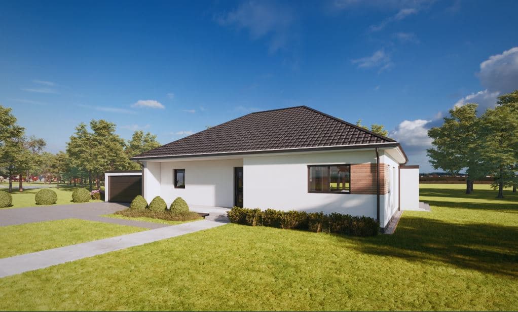 GREEN HOMEBUNGALOW Modell „LIFESTYLE TRIO 113m²“   "   Effizienzhaus 40/KFN 297/300