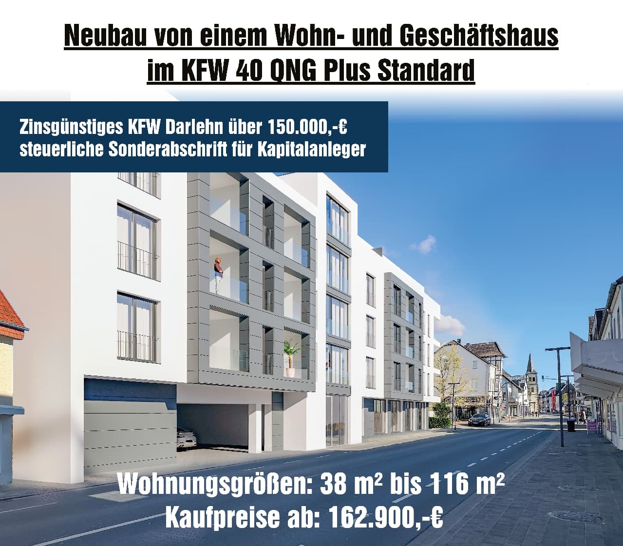 Neubauprojekt KFW 40 - QNG in Bad Lippspringe  Wohnen im Zentrum