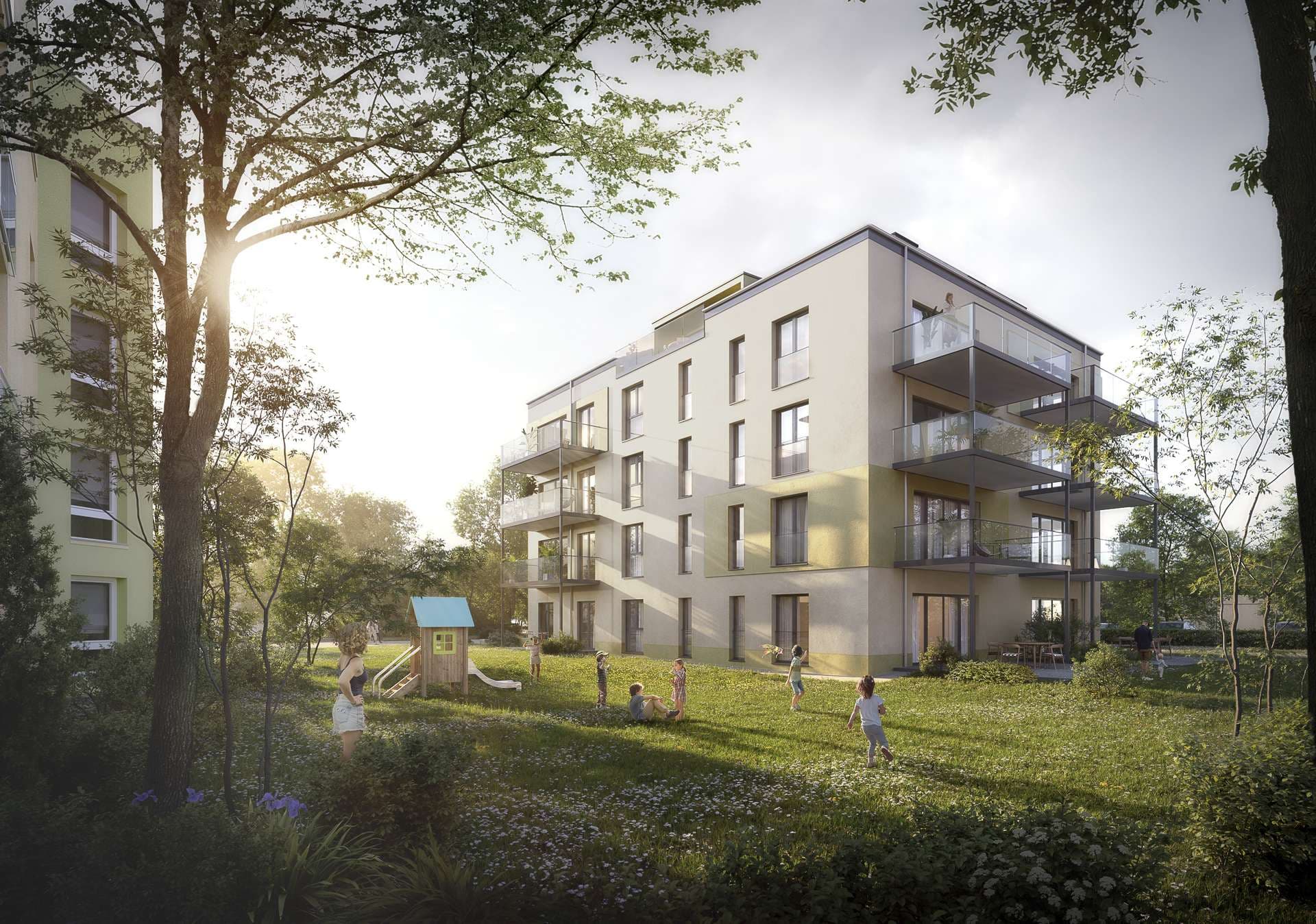 Am Kulkwitzer See: Ihre Traumwohnung im DG mit 3 Zimmern, KfW40, mit Fahrstuhl & großer Terrasse