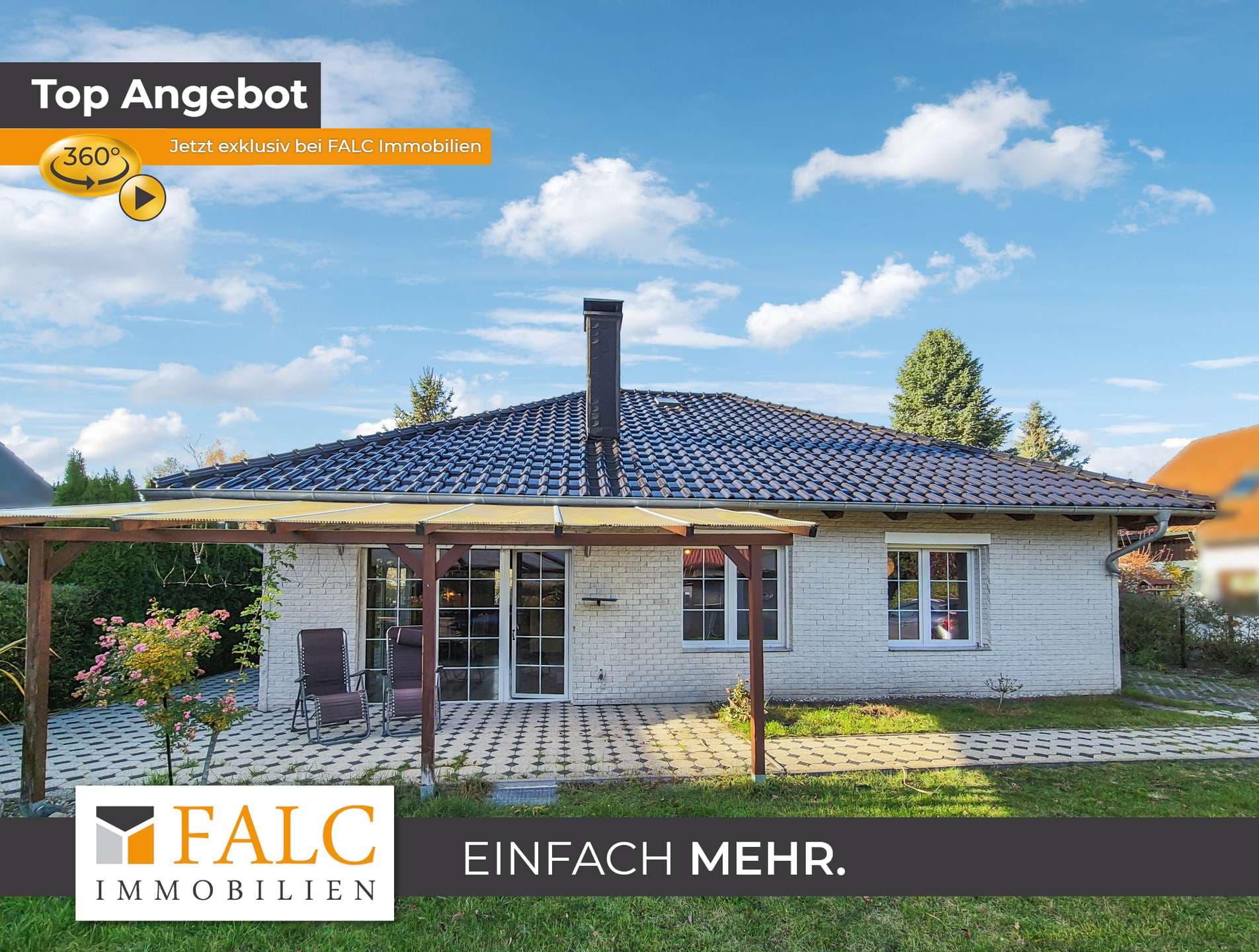 Stilvoller Bungalow: Ideal für Familien - FALC Immobilien