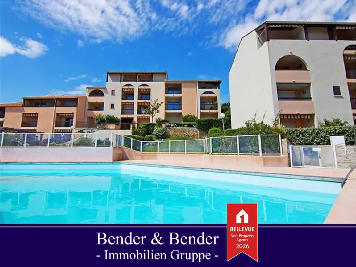 Cote de Azur!! Exklusive barrierefreie 3-Zimmer-Wohnung am Meer mit Balkon und 2 Pools – Toplage!