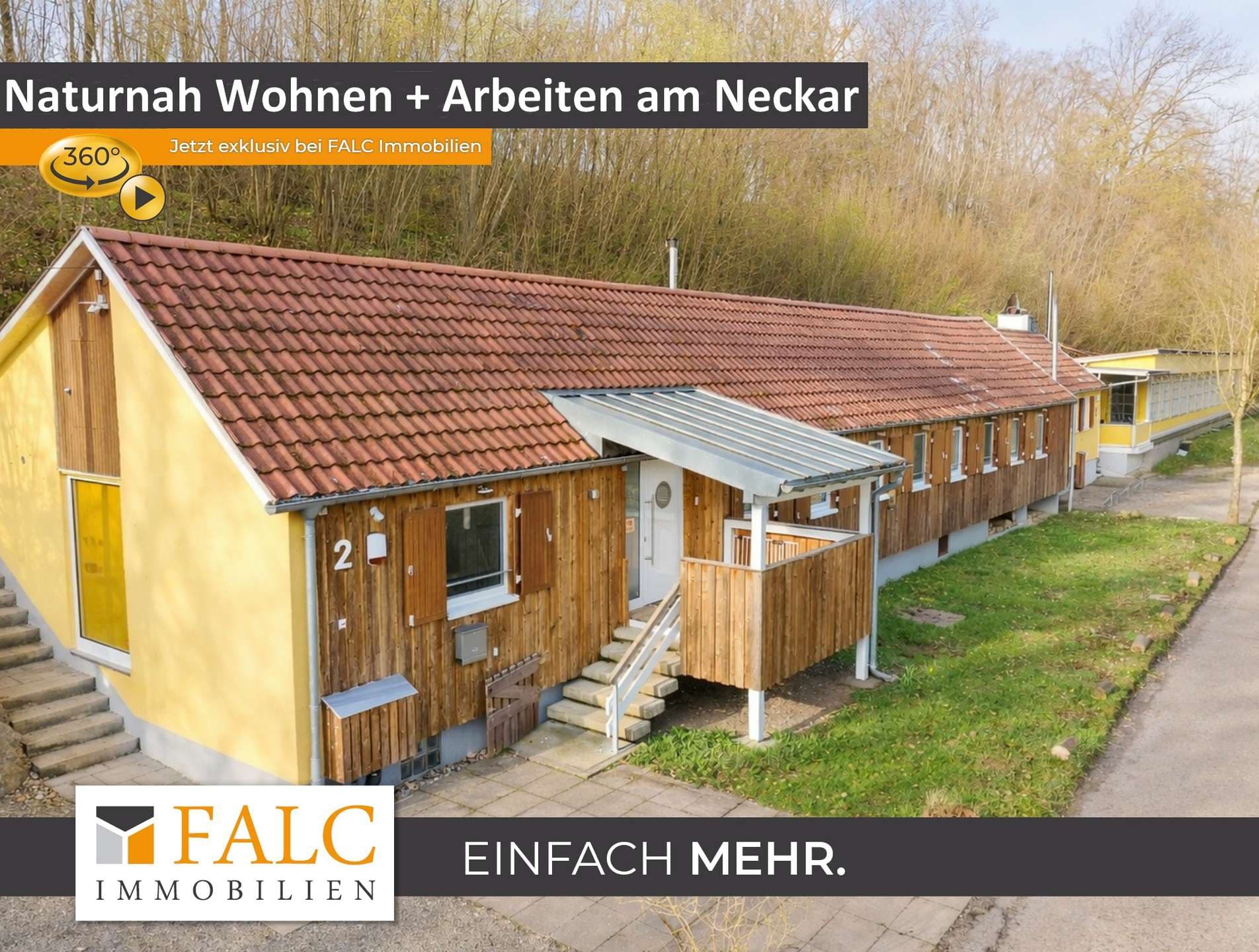 Einzigartige Immobilie - Naturnah Wohnen und Arbeiten am Neckar