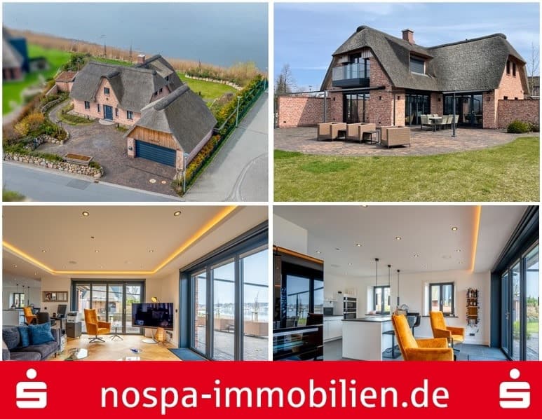Reetdach trifft Moderne: Einzigartiges Wohnen in erster Wasserlinie