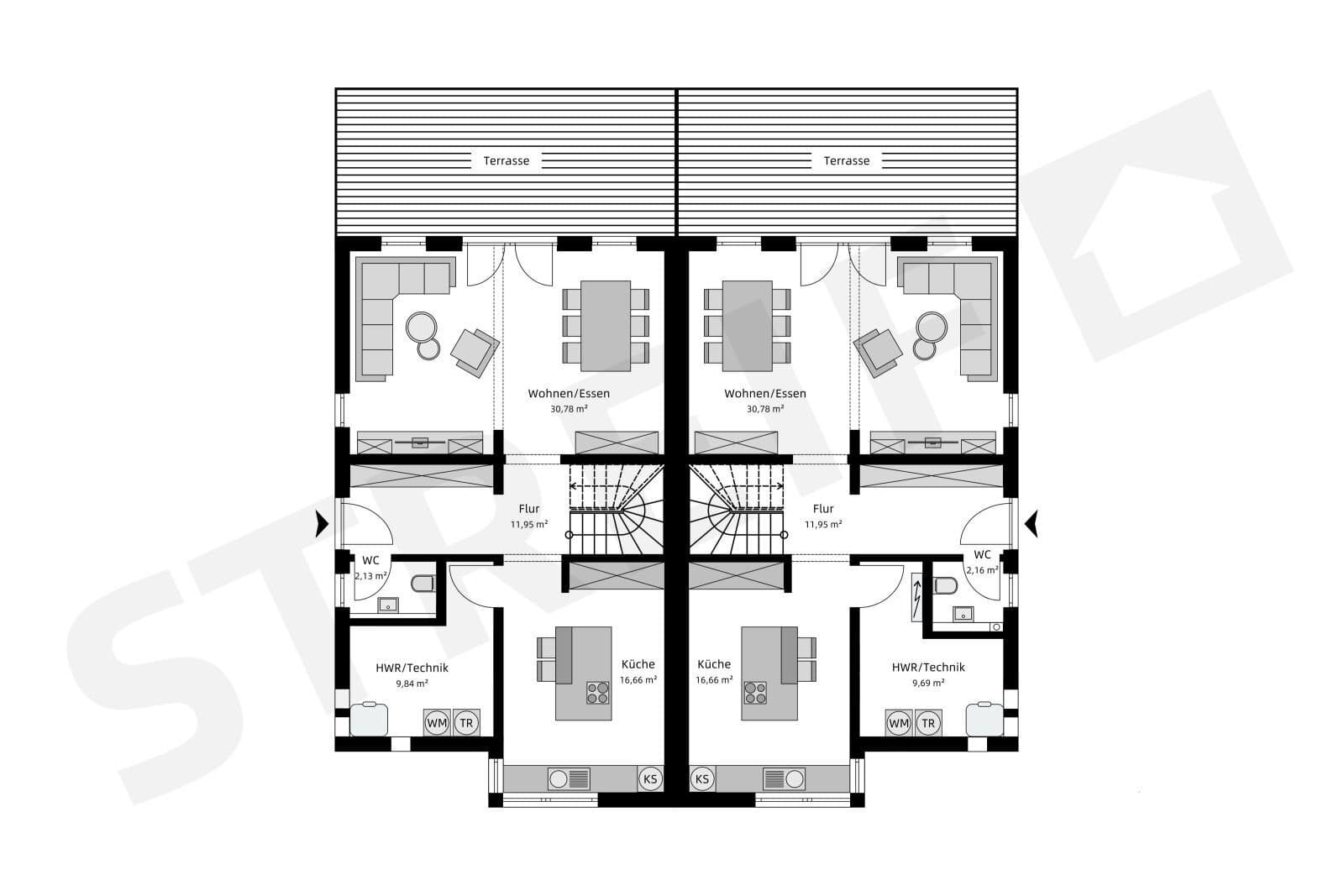 Vorankündigung! Hochwertiges Effizienzhaus DHH inkl. Grundstück