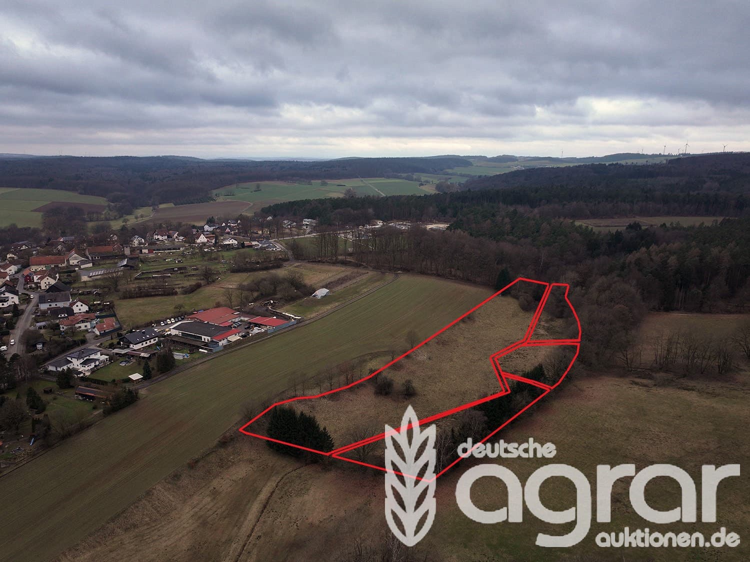 Weidefläche mit natürlichen Grenzen und Bachlauf (ca. 2 ha) zw. Marburg und Kassel in Mengsberg