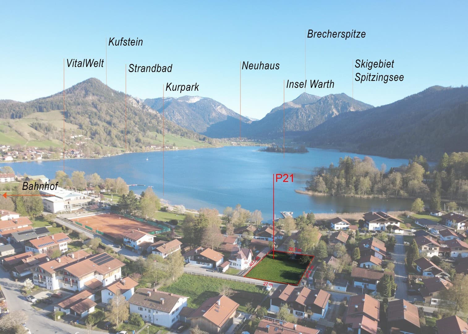 Grundstück mit Seeblick und Baugenehmigung 3 Familienhaus ohne Maklergebühr