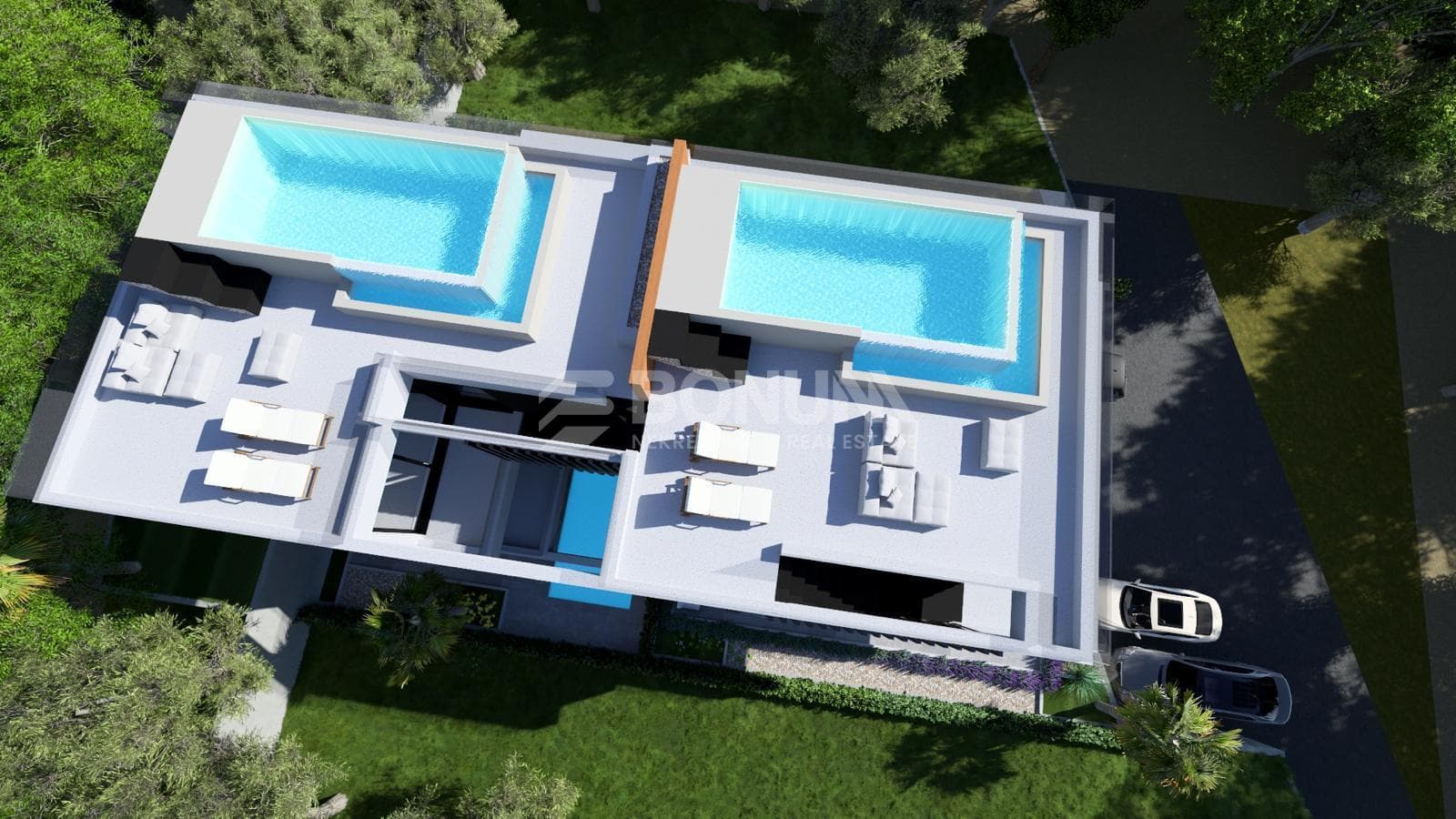 Penthouse mit Infinity-Dachterrasse und Swimmingpool, Vinjerac - Zadar