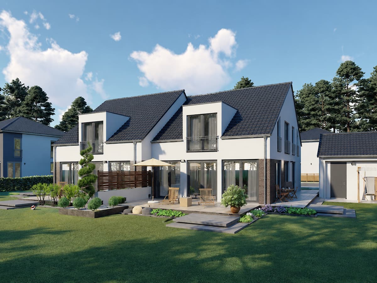 Traumhafte DHH in Massivbauweise, inkl. großem Grundstück, EE-Kl. A+, Terrasse