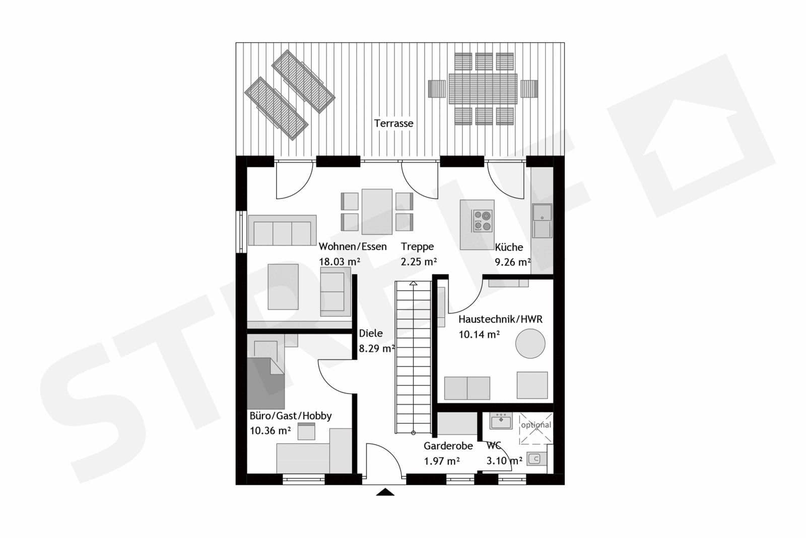 Stadtvilla auf 2 Etagen - architektonischer Baustil inkl. Grundstück