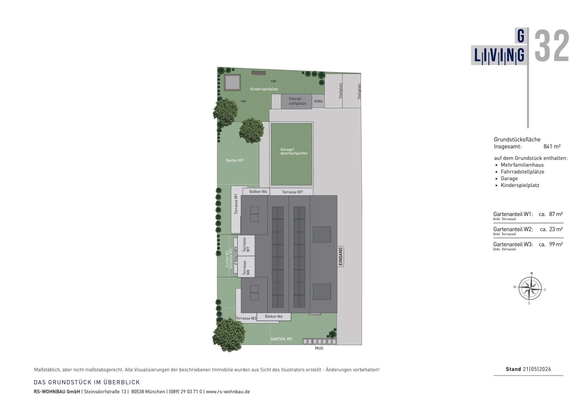 Hochwertig ausgestattete NEUBAU-2,5-Zimmerwohnung mit großem Balkon