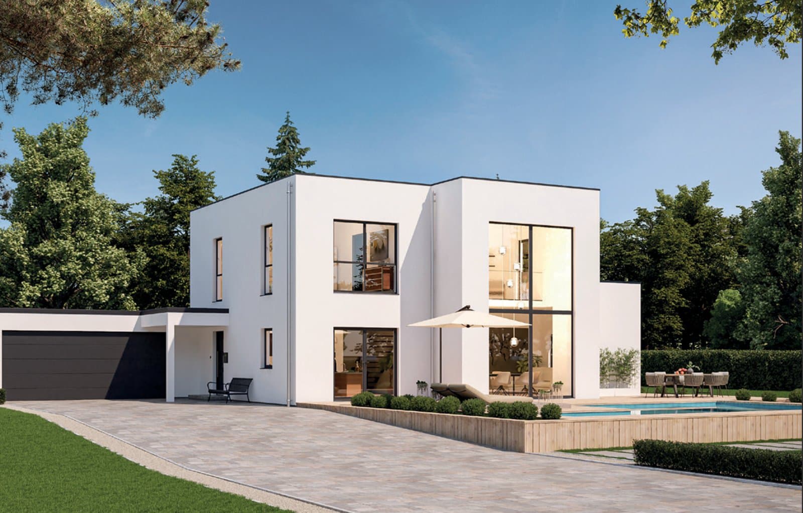 Exklusive STREIF-Villa mit modernem Design und großzügiger Glasarchitektur