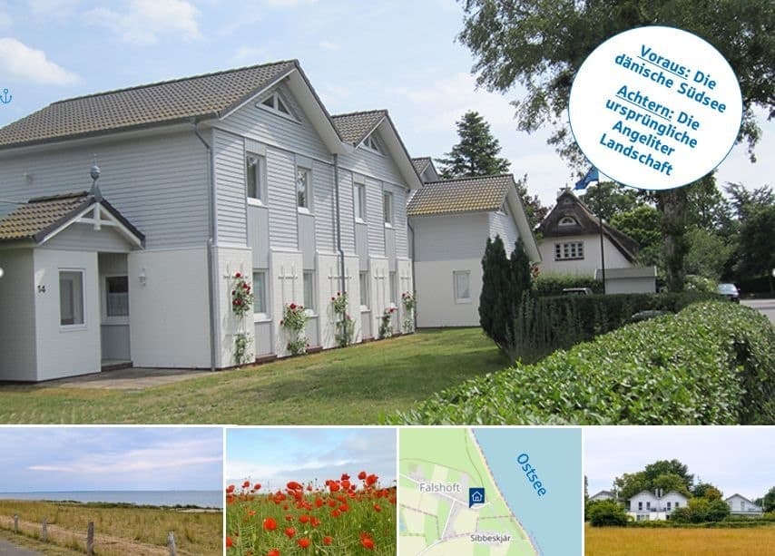 Gebäudeensemble: freistehendes Haus und Mehrfamilienhaus mit 4 WE im Erholungsort Nieby - Falshöft