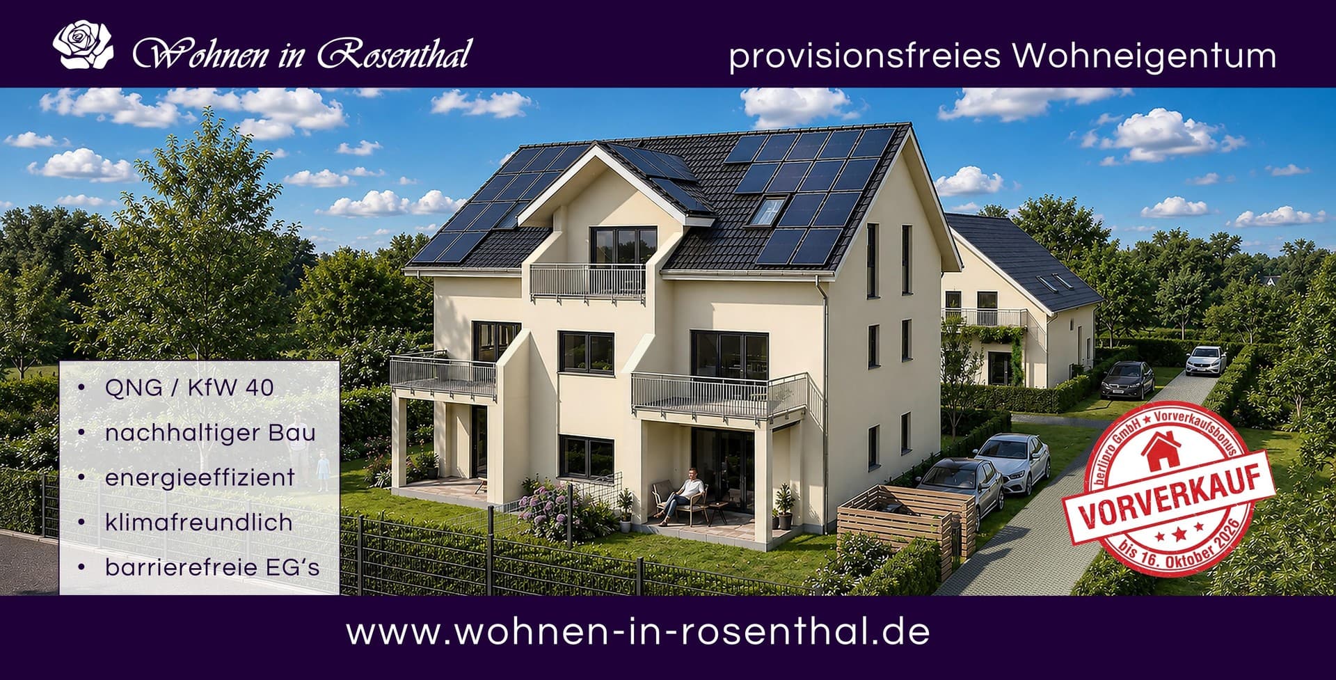 VORVERKAUF: 4 Zimmer Niedrigenergiewohnung mit Balkon -PROVISIONSFREI- in Berlin-Pankow-Rosenthal