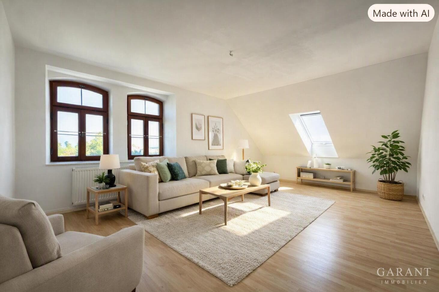 3-Zimmer-Dachgeschoss-Wohnung mit Bergblick und sofort bezugsfrei
