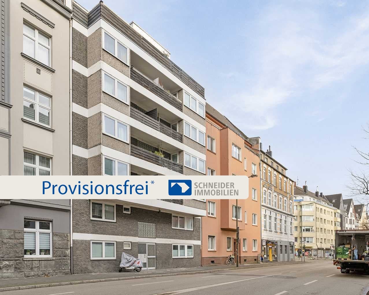 Gemütliche 2-Zimmer-Wohnung mit Aufzug  und  zwei Loggien in Düsseldorf-Pempelfort
