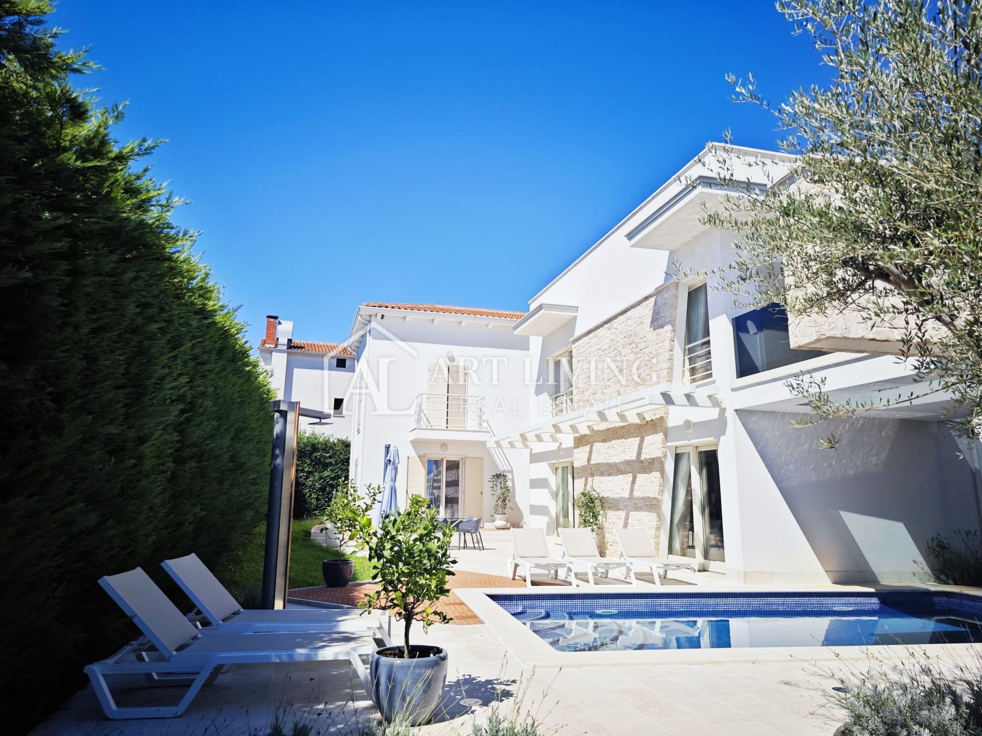 Poreč, Umgebung – Exklusive Luxusvilla mit Meerblick, Swimmingpool und großer Dachterrasse