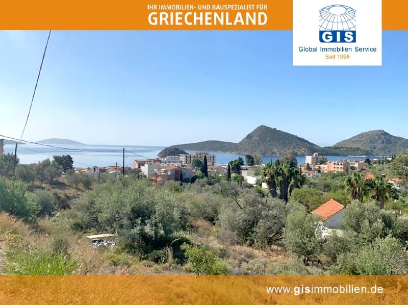 +++ GRIECHENLAND - OST-PELOPONNES: Reizendes Baugrundstück mit Meerblick nähe Nafplio +++