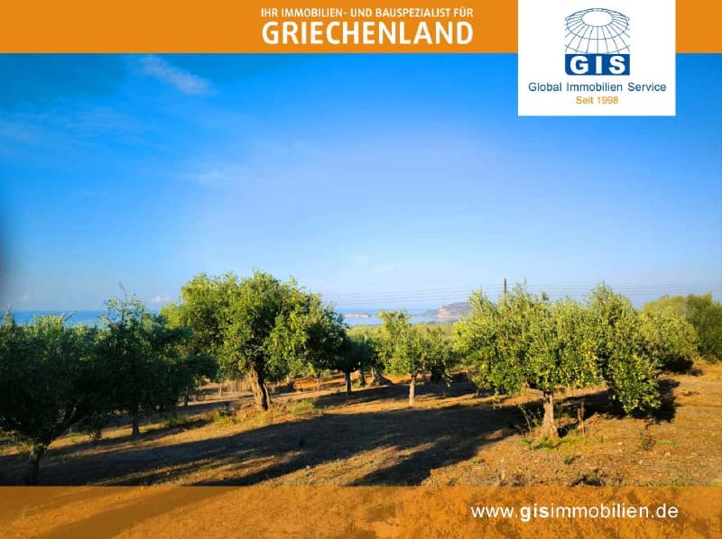 +++ Griechenland - Süd-West-Peloponnes: Exzellent gelegenes Baugrundstück mit tollem Meerblick +++