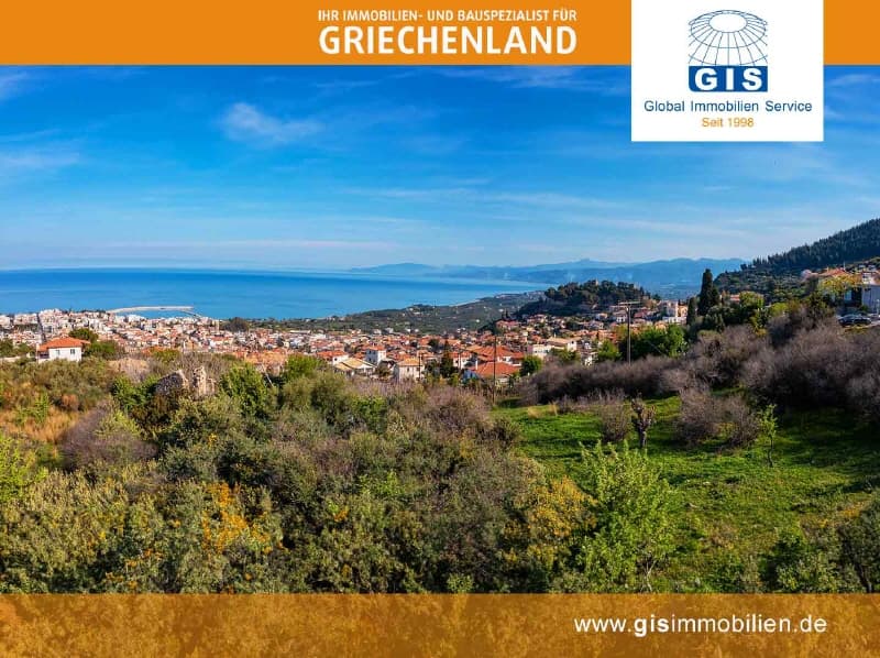 +++ GRIECHENLAND - WEST-PELOPONNES - GRUNDSTÜCK: Mit traumhaftem Meerblick bei Kyparissia +++
