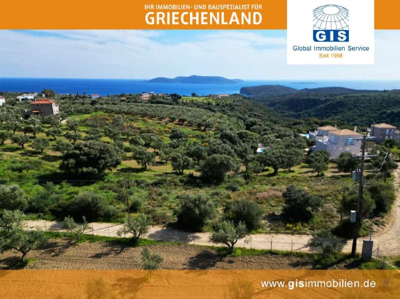 +++ GRIECHENLAND - WEST-PELOPONNES - BAUGRUNDSTÜCK mit BAUGENEHMIGUNG: Nur 295 Meter zum Meer +++
