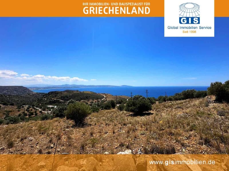 +++ Griechenland – Südkreta: Exzellent gelegenes Baugrundstück mit tollem Meerblick +++