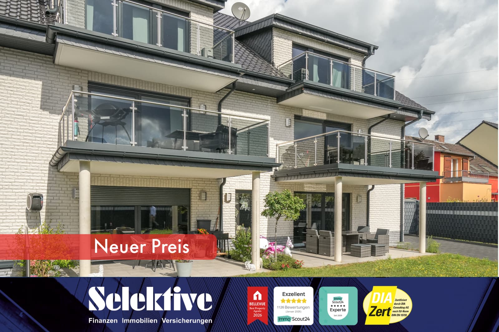 Luxus Neubau-Mehrfamilienhaus in bester Moerser Lage, komplett möbliert beziehbar - ein Highlight!