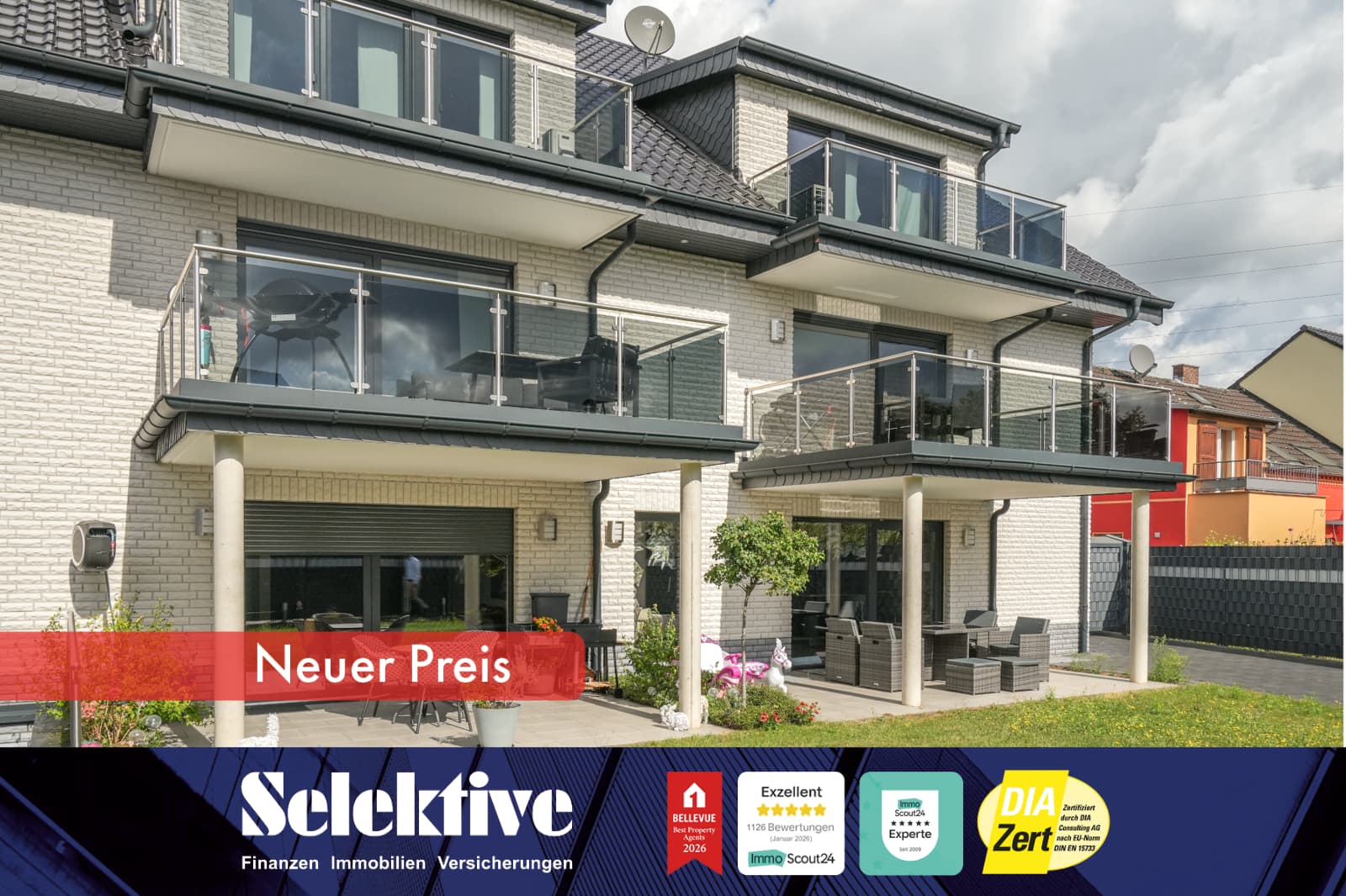 Luxus Neubau-Mehrfamilienhaus in bester Moerser Lage, komplett möbliert beziehbar - ein Highlight!