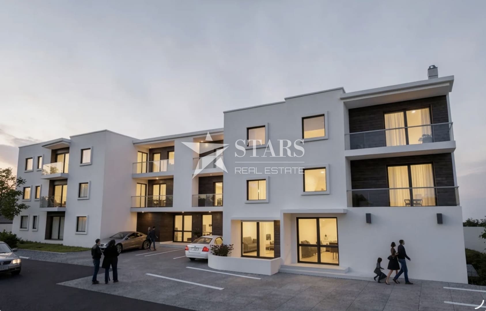Tribalj – Neubau, Wohnung A2, 48,1 m² mit Balkon und Parkplatz