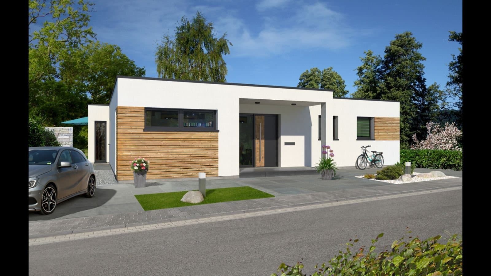 Individuell geplanter Fertighaus-Bungalow für barrierefreies Wohnen