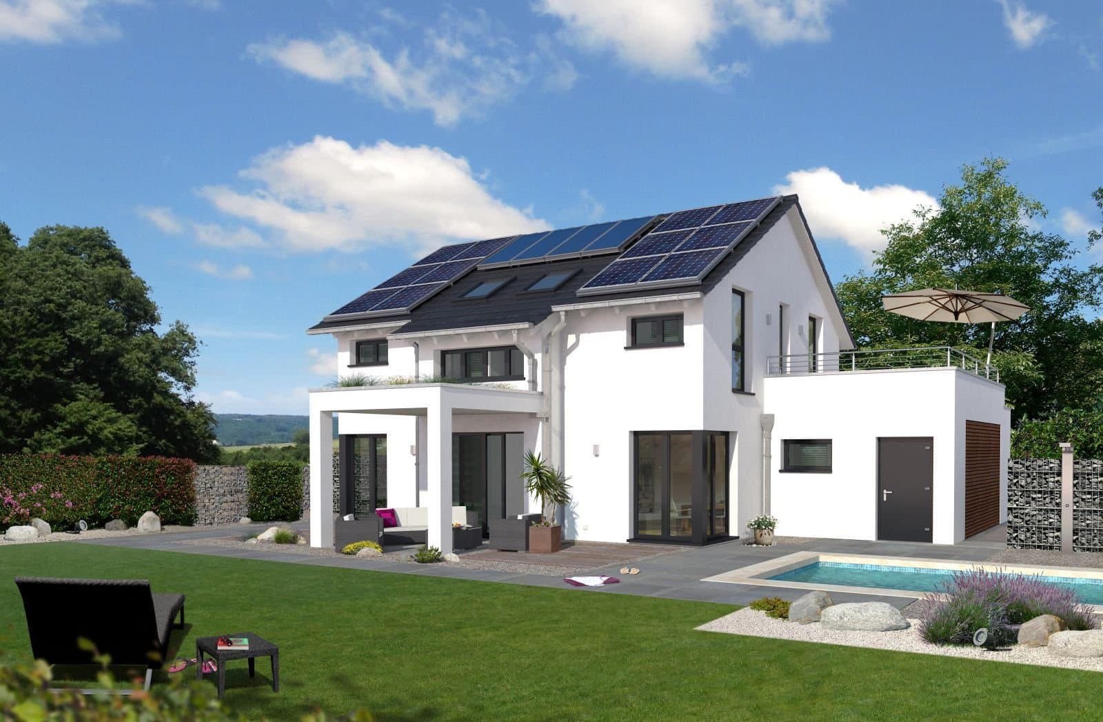 Modernes Einfamilienhaus in ruhiger herrlicher Feldrandlage-/Waldrandlage in Braunfels Kernstadt