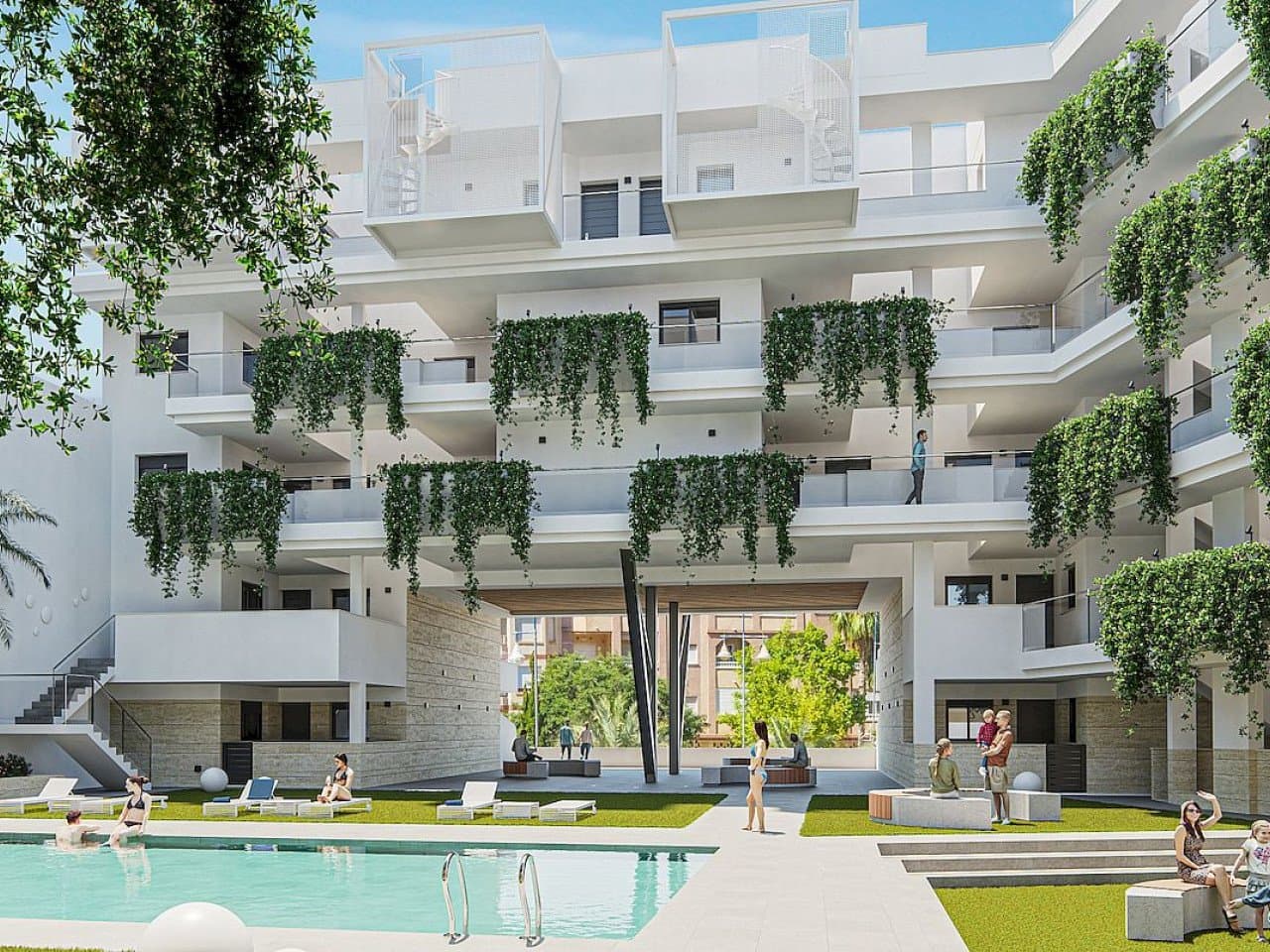 Exklusiver Neubau-Komplex in privilegierter Lage, 300 Meter zu Fuß von einigen der besten Strände entfernt