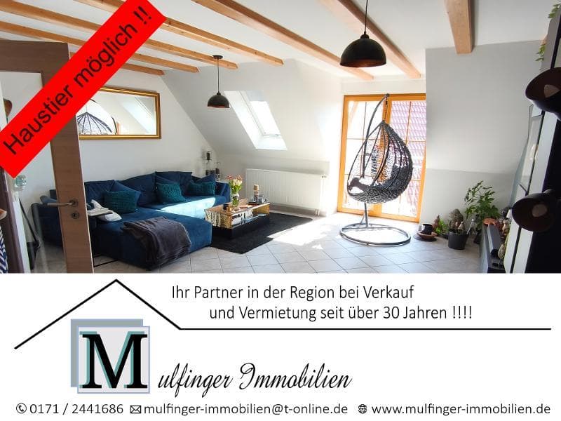 4 Zi. Wohnung in DG / Galerie mit Garten (auf Wunsch), Balkon und Garage in Höchstadt OT