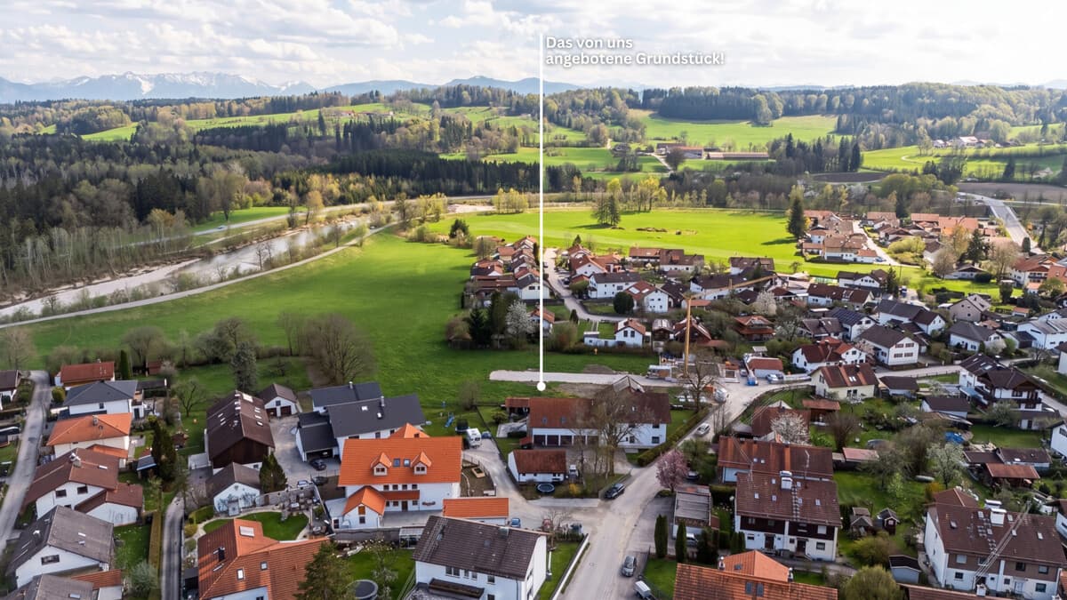 Frei bebaubares Grundstück in einer Sackgasse