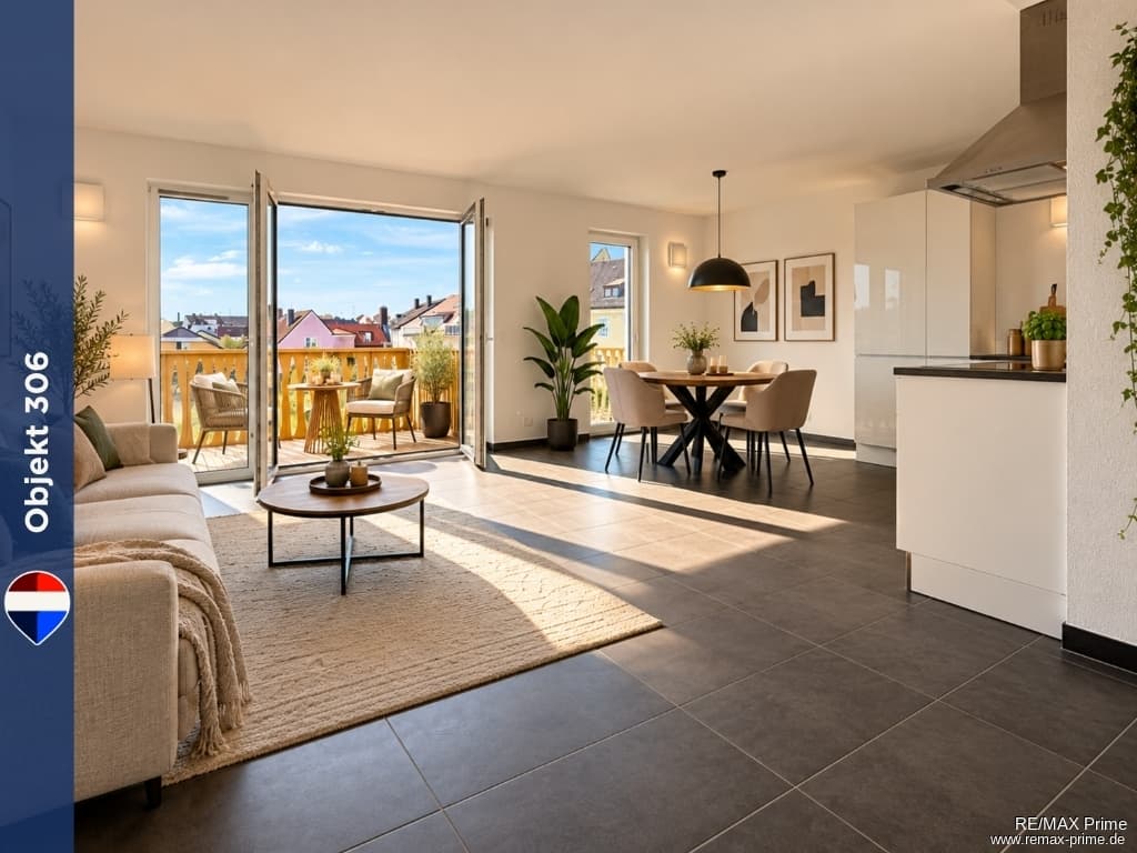 Elegantes, leerstehendes Appartement mit Einbauküche und sonnigem Balkon - barrierefreies Wohnen