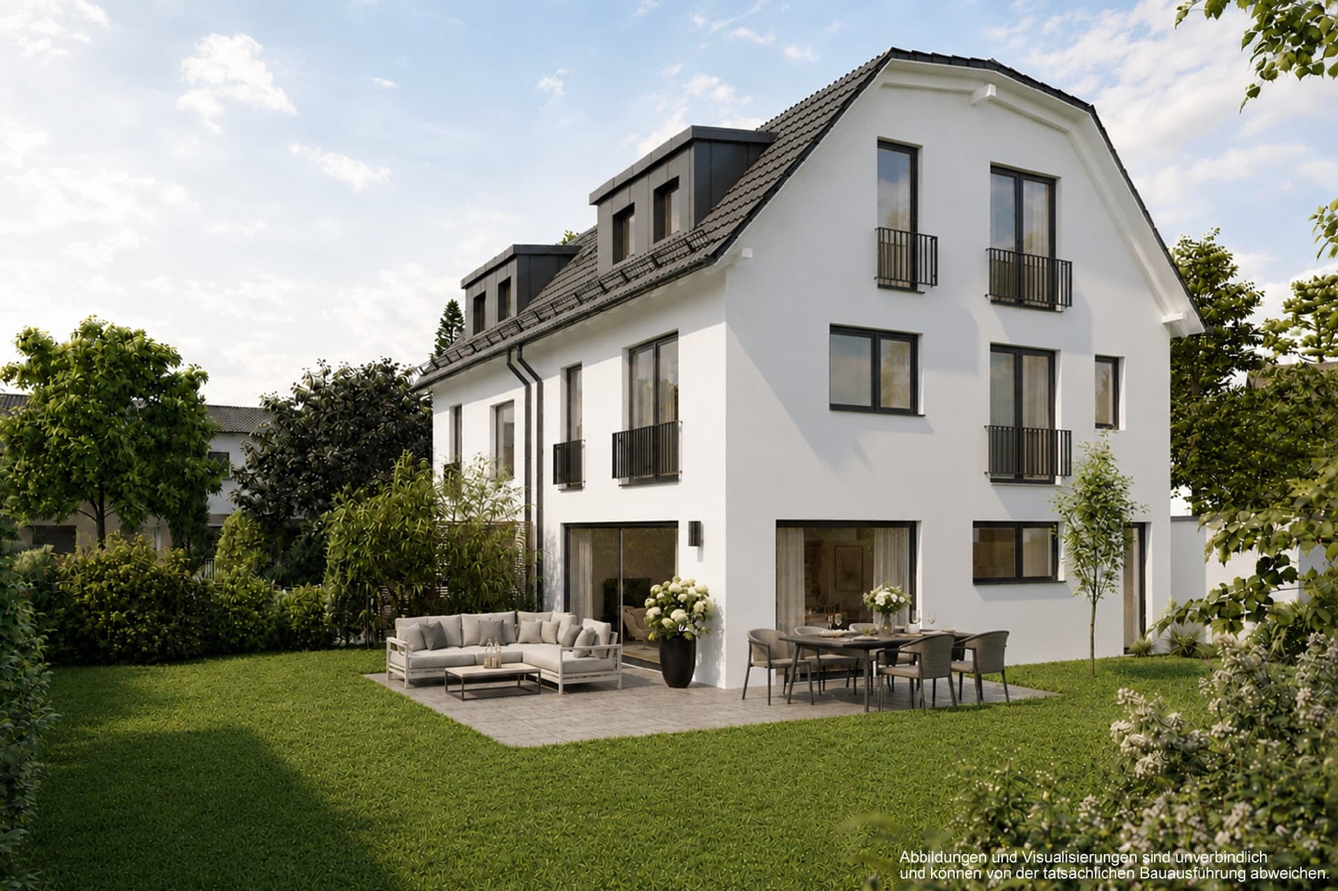 AIGNER - Neubau-Doppelhaushälfte mit Energieeffizienz A+ und Süd-/ Ostgarten in Waldtrudering
