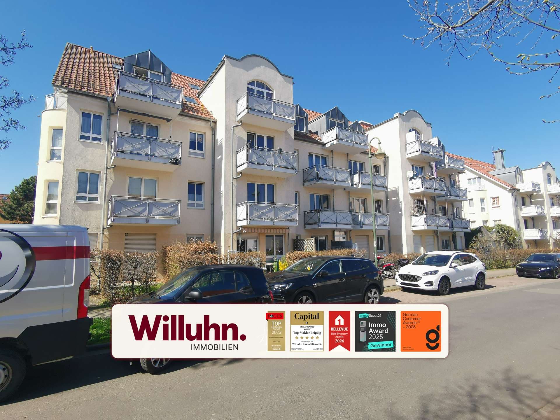 3-Raum-Maisonette | Großzügiges Atelier | 3 Balkone | 2 Eingänge | Tiefgarage | Ruhige Lage
