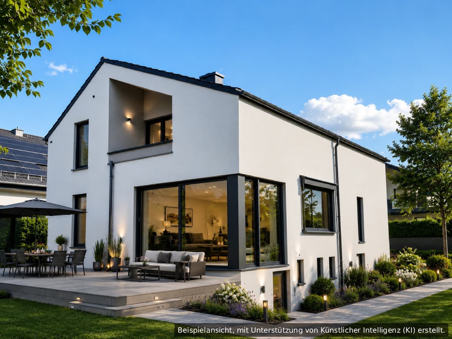 Provisionsfreies KFW55 Ausbauhaus: Architekten 2FH trifft auf 750m² Natur mit Gestaltungsmöglichkeit
