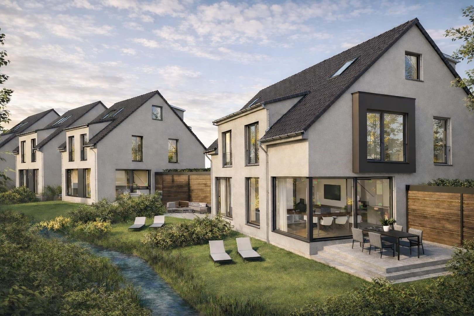 Provisionsfreier Neubau im Rheingau - hochwertige DHH mit Garten, Carport und ausgebautem Dach