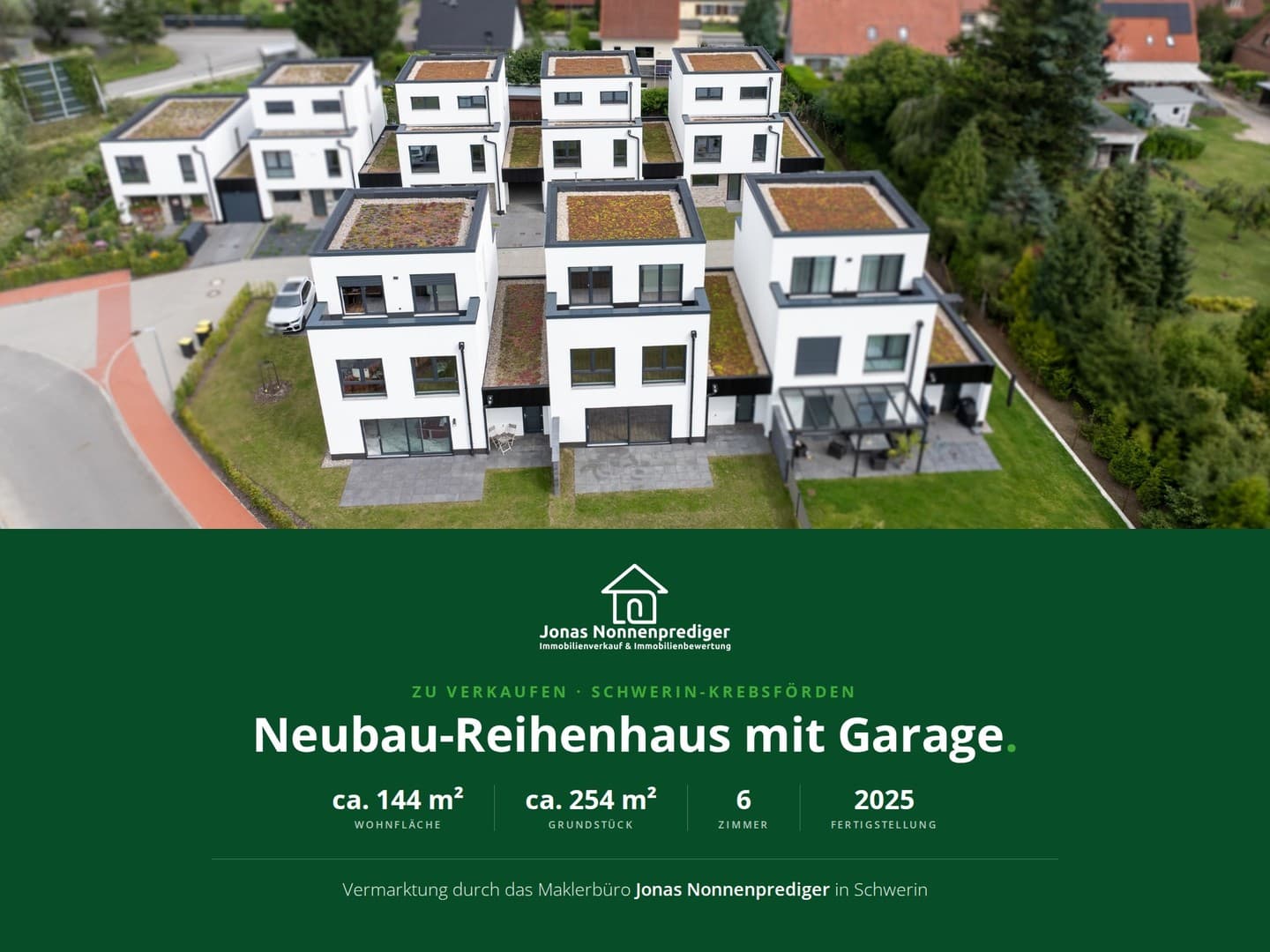 Modernes Reihenhaus mit Garage zum Erstbezug 3-Geschosse
