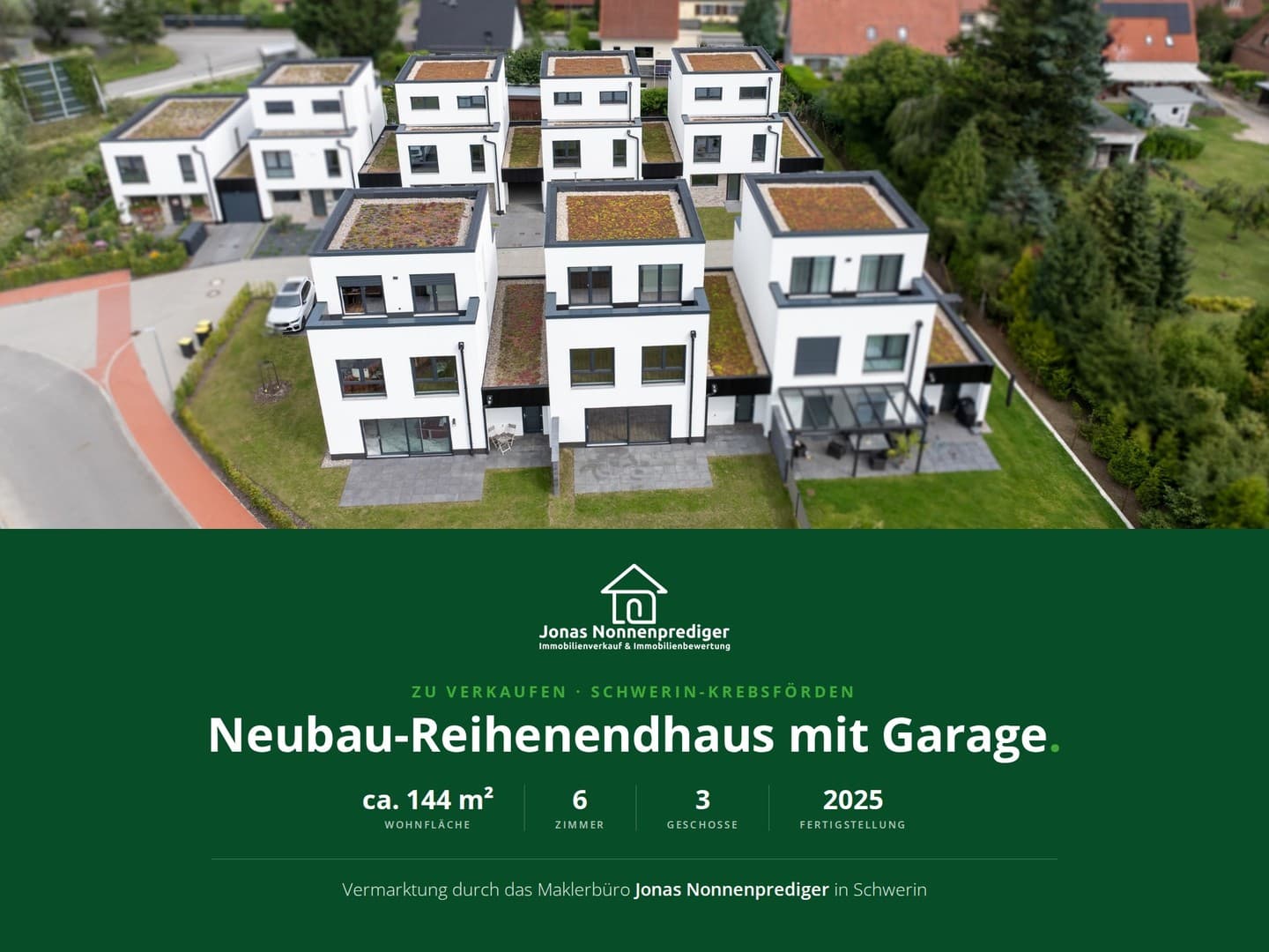 Modernes Reihenendhaus mit Garage zum Erstbezug - 3 Geschosse