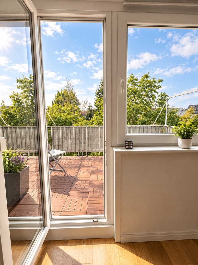 Original- Wohnen über den Dächern Schwachhausens – 2 Zimmer, Dachterrasse und Grünblick