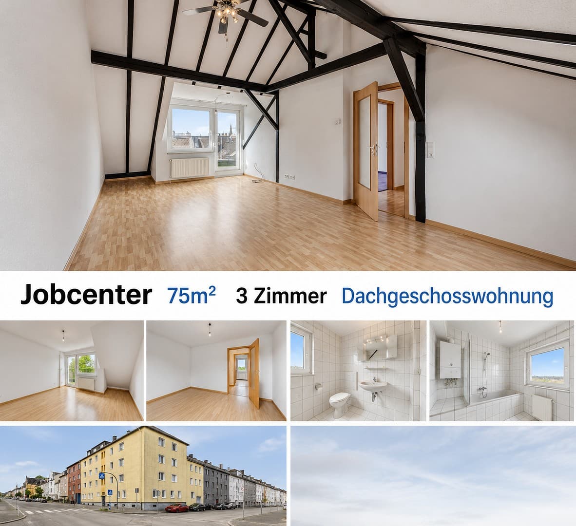 Jobcenter– deine neue Wohnung ist fertig! Job Center–Your new apartment is ready for you to move in!