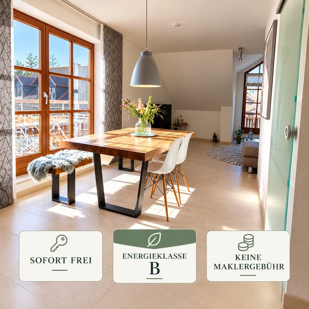 Exklusive Dachgeschosswohnung – 2 Balkone - 2 Bäder