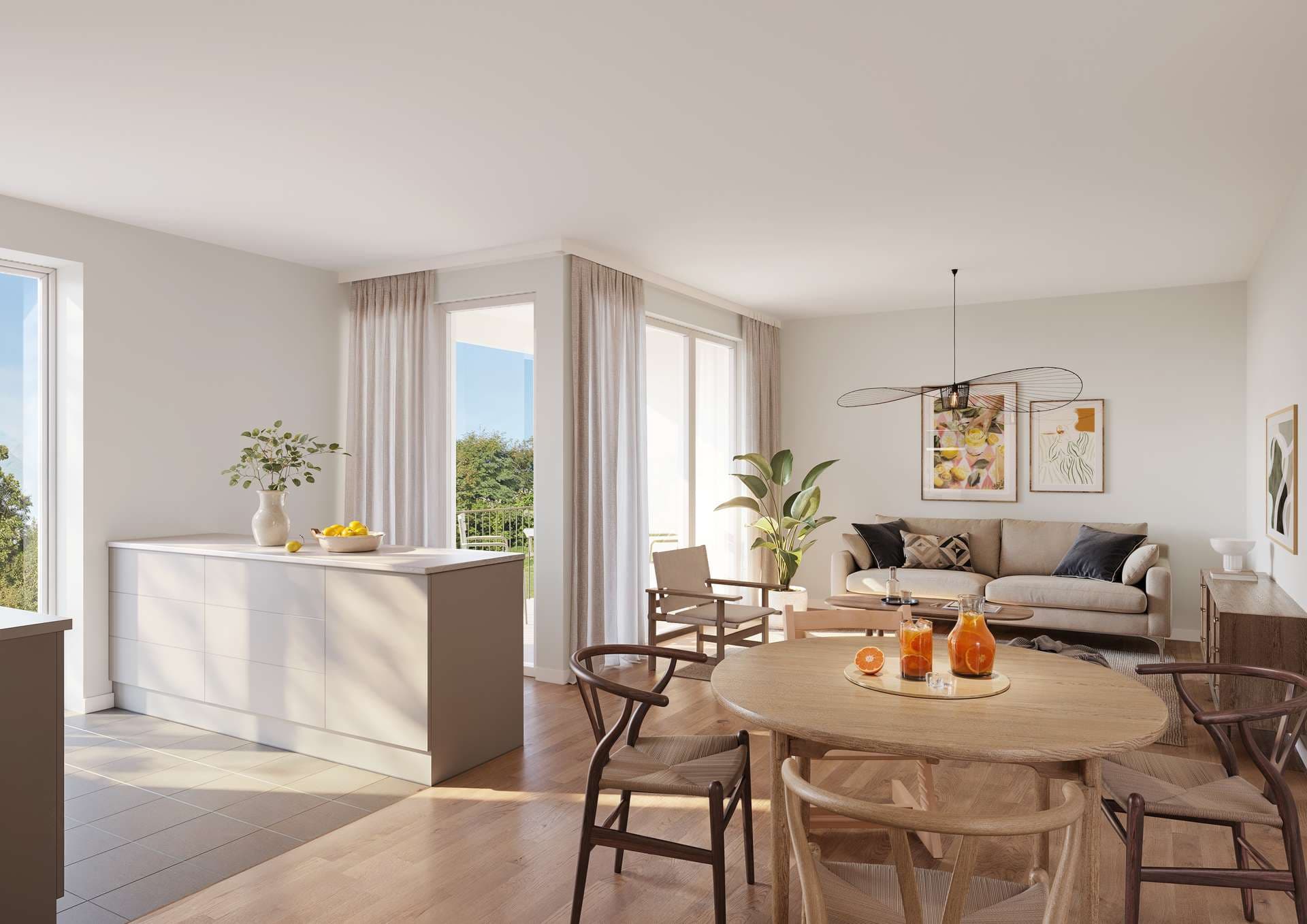 Neubau-Projekt "Sonnenhof" -modern und komfortabel: Neubau-Dachgeschosswohnung in Holzhausen
